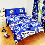 Chelsea FC Childrens/Kids Official Patch Football Crest Duvet Set (Full Bed) (Blue) Chelsea