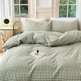 LifeTB Twin XL Comforter Set Green Gingham Comforter for Men Boys Geometric Plaid Comforter Set Grid Checkered Pattern Comforter with 2 Pillowcases Fluffy Soft Plaid Gingham Bedding Set Twin XL LifeTB
