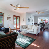 IBalody 36in Quiet Ceiling Fan with Light Remote ETL Listed White Ceiling Fan Light 6 Gear Wind Speed, Solid Wood Blades Modern Indoor Ceiling Fan for Bedroom Living Room Dining Room IBalody