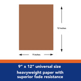 Pacon 103025 Tru-Ray Construction Paper, 76 lbs., 9 x 12, Warm Brown, 50 Sheets/Pack Tru-Ray