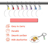RAINFLOW 120PCS Sublimation Keychain Blanks - 30PCS Acrylic Keychain Blanks for Vinyl with 30pcs Keychain Rings,30pcs Jump Rings,30pcs Silver Tassels for Craft and DIY RAINFLOW