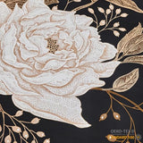 mixinni Black Floral Duvet Cover Twin XL Size, 3 Pieces Garden Style Botanical Flowers Leaves Bedding Set, Soft Cotton Reversible Farmhouse Boho Duvet Cover and 2 Pillowcases for All Season mixinni