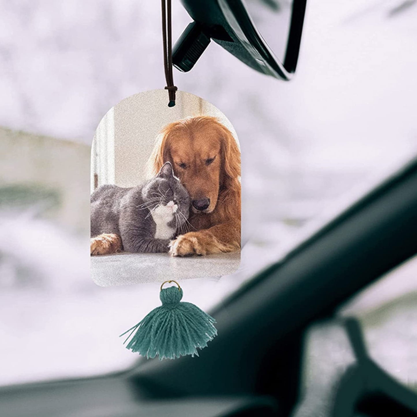 Sublimation Air Freshener Scented Sheets Car Sheet With Colour For Car Home Travel Keychain Pendant