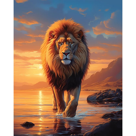 Natuyalo Paint by Numbers for Adults - DIY Adult Paint by Number Kits Painting on Canvas Lion Painting by Numbers for Beginners, Animal Art Craft Kits for Adults (16x20 Inch) Natuyalo