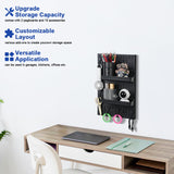 Pegboard Wall Organizer - Modular System for Gaming Setup, Office & Kitchen Storage Solutions Create A Perfectly Structured Space(Black,16″×12″) Colville