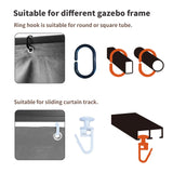 homegroove Gazebo Curtains Outdoor Waterproof 10 * 10ft, Privacy Curtains 4-Panels, Gazebo Replacement Curtain with Zipper for Garden, Patio, Yard (Only Curtains) Gray homegroove