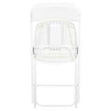 Flash Furniture Hercules Series Plastic Folding Chair - White - 4 Pack 650LB Weight Capacity Comfortable Event Chair-Lightweight Folding Chair Flash Furniture