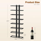 Hoctieon 8 Tier Wall Mount Wine Rack, Wall Racks for Wine Bottles Display and Storage, Hanging Bottle Organizer for Living Room, Dining Room, Wine Cellar, Bar, Black Hoctieon