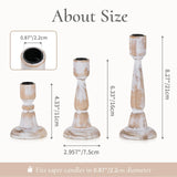 Inweder Wood Taper Candle Holders: 3Pcs Rustic Candle Holders for Candlesticks Wood Candle Holder for Home Decor Wooden Candlestick Holders for Fireplace Farmhouse Candle Holders Table Centerpiece Inweder