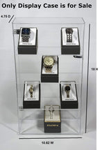 4 Tier Transparent Acrylic Display Case with Lock,Clear Show Case for Collectible, Vertical Curio,See-Through Locking Cabinet,Dustproof Protection 10.25 x 4.25 x 18.25 Inches Display case