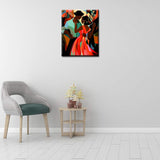 TUMOVO African Woman and Men Painting Romantic Couple Dancing Paint by Number Kits 16 x 20 inch Canvas DIY Abstract Oil Acrylic Art for s Adults Beginner with Brushes Nordics Pop Pictures(DIY Frame) TUMOVO