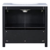 LUMISOL 36" Bathroom Vanity with Sink Combo, Modern Single Bathroom Vanity with 2 Soft-Closing Doors, Adjustable Shelf, Freestanding Bathroom Storage Cabinet with Undermount Sink, Espresso LUMISOL