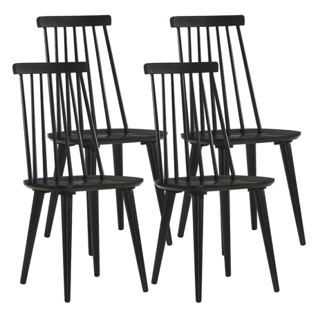 DUHOME Dining Chairs Set of 4 Wood Dining Room Chair Black Spindle Side Kitchen Room Country Farmhouse Chairs Black DUHOME