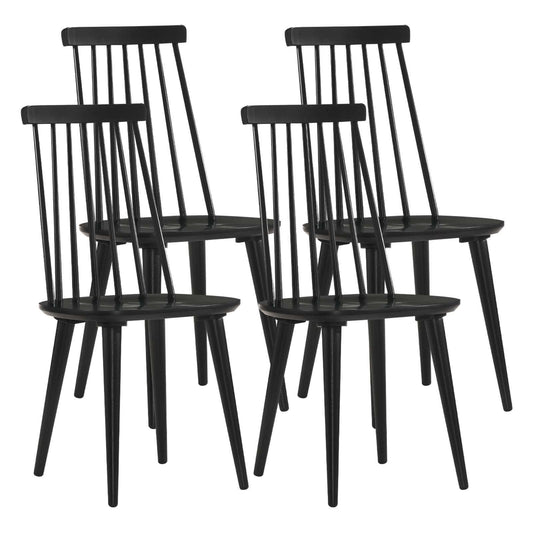 DUHOME Dining Chairs Set of 4 Wood Dining Room Chair Black Spindle Side Kitchen Room Country Farmhouse Chairs Black - WoodArtSupply