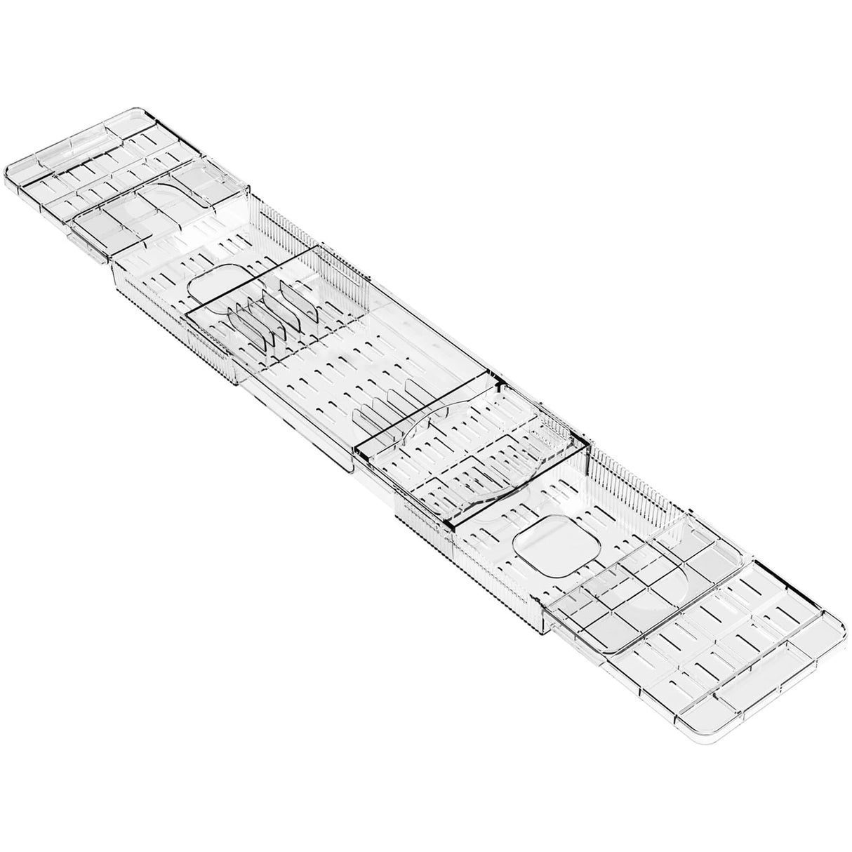 Yieach Iuxury Bathtub Trays For Tub,Expandable Bath Shelf Over Tub,Clear Bath Table,Bath Board,Bath Caddy Tray and Bath Tub Accessories for Women Relaxing With Bath Reading Book and Ipad Holder,1 Pack Yieach