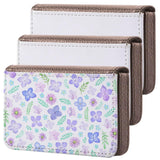 ZUYYON 3 Pcs Sublimation Blank Business Card Holder PU Leather Name Card Case Pocket Heat Transfer Blank Card Carrier Case Wallet with Magnetic Shut for Men Women ZUYYON