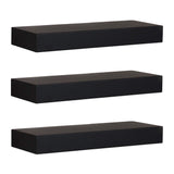 Kiera Grace Modern Floating-Shelves, Pack of 3, Black, 3 Count Kiera Grace