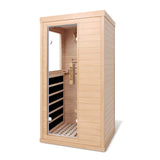 DWKWE Far Infrared Sauna Room for Home Use - 1350W Natural Hemlock Indoor Personal Wooden Personal Dry Sauna with Rapid Heating, Perfect for Athletes, Busy Professionals & Arthritis Sufferers DWKWE