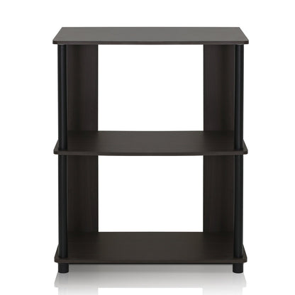 Furinno JAYA 3-Tier Walnut Bookcase with Simple Design - WoodArtSupply