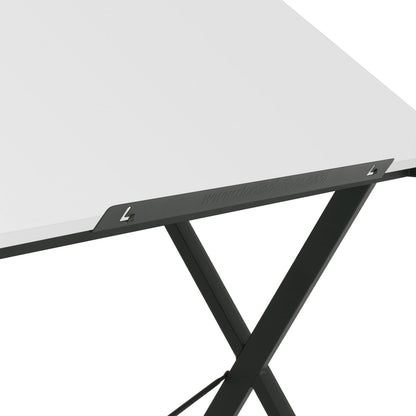 Studio Designs Modern Axiom Artists Drawing Table - Charcoal and White - WoodArtSupply