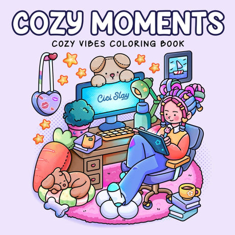 Cozy Moments: Adult Coloring Book with Cozy and Comfy Designs of Girls, Boys, Friends, and Family Moments for Relaxation and Stress Relief WoodArtSupply