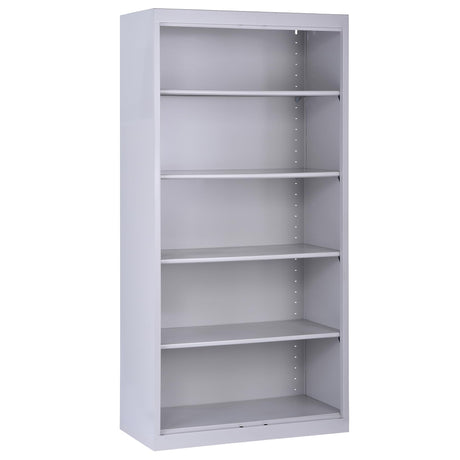 Sandusky BA40361872-05 5-Shelf Elite Series Wielded Bookcase with Adjustable Shelves, Open Display Bookshelf for Home, Office, 18"D x 36"W x 72"H, Dove Gray Sandusky