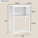BSONE 5-10 Gallon Fish Tank Stand, Small Aquarium Stand Shelf, 0.71" Thickened Tabletop, 20.5" Wx11 Dx31 H, White BSONE