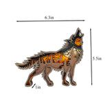 Drawelry 3D Wooden Animals Carving, Wood Carving Animals Wall Decor, Modern Festival Forest Sculpture Christmas Living Room Office Decor Birthday Gifts for Friend Daughter Son Mom Dad (Wolf) Drawelry