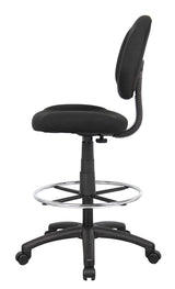 Boss Office Products Ergonomic Works Drafting Chair without Arms in Black Boss Office Products