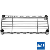 Shelving Inc. 8" d x 18" w x 54" h Chrome Wire Shelving with 4 Tier Shelves, Weight Capacity 800lbs Per Shelf SI