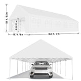 20x40ft Party Tent Heavy Duty Wedding Tent Outdoor Canopy Event Shelters Galvanized Canopy Commercial Tent with Removable Sidewall Windows for Outdoor Events Wedding Birthday Hipicute
