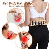 Wood Back Massage Roller Rope, Wood Therapy Cellulite Self Massage Tools for Back Neck Leg Pain Relief Na.c health