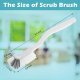 5 Piece Cleaning Dish Scrub Brush Kitchen Sink Bathroom Brushes, Household Pot Pan Dishwasher Edge Corners Grout Deep Cleaning Brush with Stiff Bristles (White and Black) Patelai