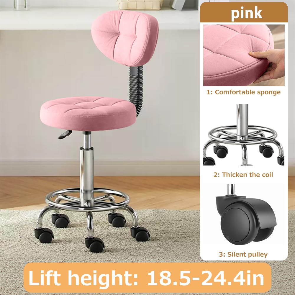 XUEGW Office Drafting Chair with Back Support and Footrest Multi-Purpose Office Desk Chair, Home Chair Thick Seat Cushion for Home Bar Kitchen Shop XUEGW