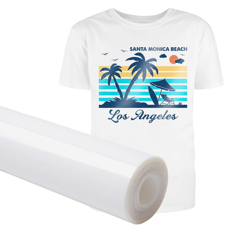 PYD Life Sublimation Vinyl for Light Colors Fabric Matte White 12" x 25 ft Heat Transfer Vinyl for Sublimation T-Shirt Hoddy Cap Hat Tote Bags PYD Life