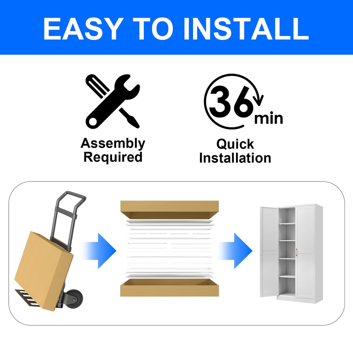 Polup White Kitchen Pantry Cabinet, Pantry Storage Cabinet with Doors and Adjustable Shelves, Metal Food Pantry Cabinets with Handle, 71" Tall Freestanding Cupboard for Living Room-Assemble Required Polup