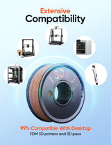 Vivaforte 3D Printer Filament Bundle,Wood PLA Filament Bundle,Wood Filament PLA,PLA Filament 1.75mm,3D Filament,3D Printer Accessories,pla Wood,Fit Most FDM 3D Printers,250g X 4 Pack vivaforte