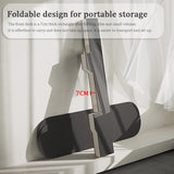 Modern Reception Desk Counter Foldable Exhibition Reception Counter with 2 Shelves, Multi-Functional Commercial Reception Desk for Lobby Hotel Bar WoodArtSupply