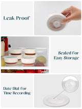 DOWAN 8 oz Ramekins with Lids Oven Safe for Creme Brulee Souffle, Porcelain Ramekins for Baking, Small Bowls Set of 6, Glaze with Specks DOWAN