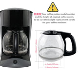 12-Cup Replacement Coffee Carafe Compatible with Mr. Coffee Coffee maker Pot, Replace Part# PLD12 PLD12-RB Series, Black Handle Cestlaive