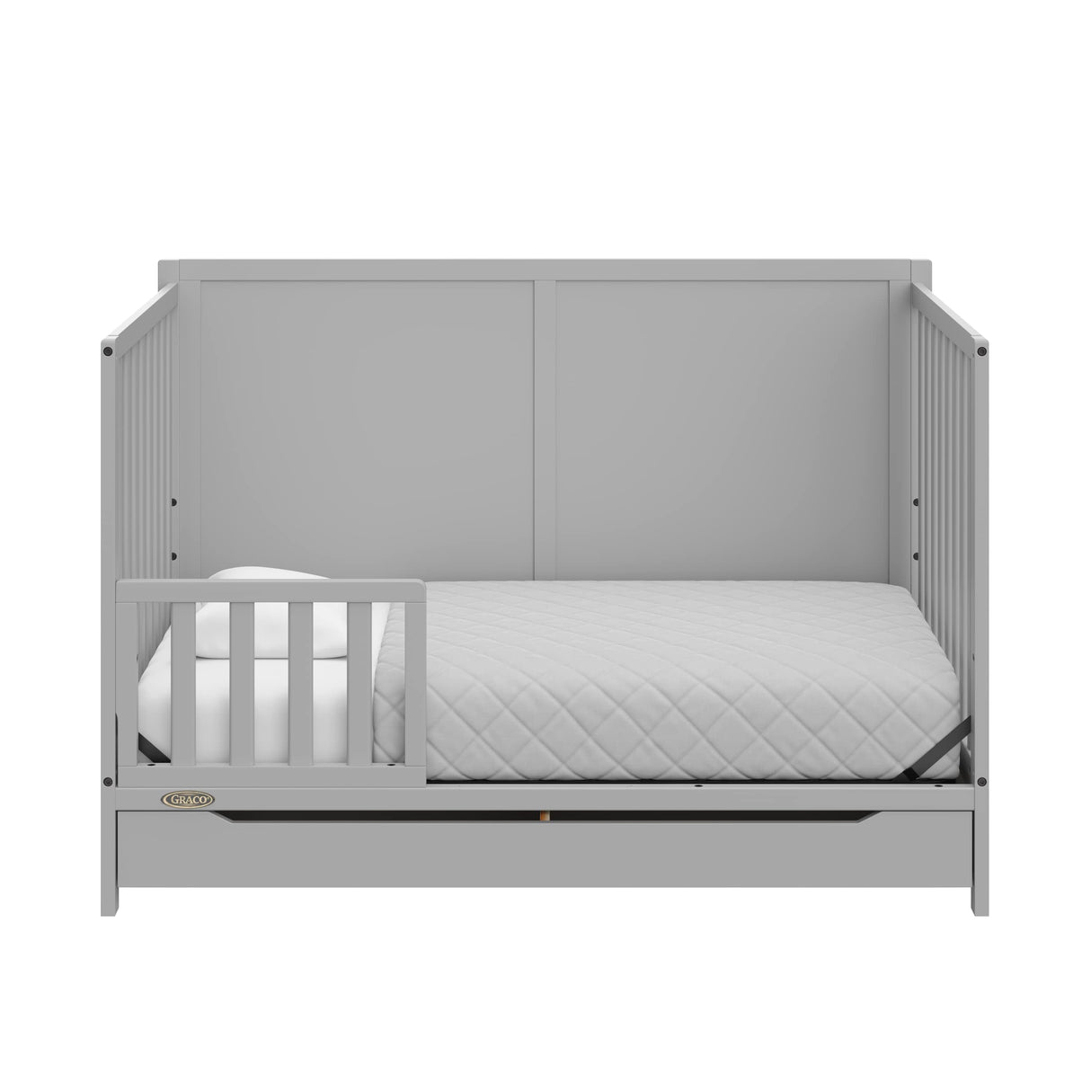 Graco Melrose 5-in-1 Convertible Crib with Drawer (Pebble Gray) Graco