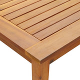 ROMHZKS Patio Table 55.1"x31.5"x29.1" Solid Acacia Wood - Outdoor Garden Table - Garden Table for Dining and Entertaining ROMHZKS