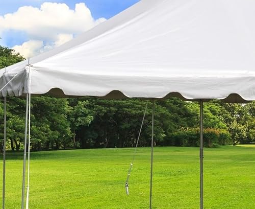 Party Tents Direct 15'x15' Weekender Standard Canopy Pole Tent - Easy Up Canopy Tent with 50 Person Capacity - Outdoor Canopies for Parties, Weddings, & Events (White) Party Tents Direct