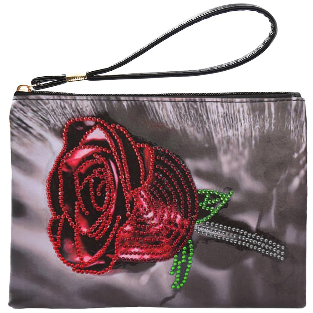 HuamuTech Diamond Art Clutch DIY PU PU Handbag Daily Money Phone Wallet Purse WoodArtSupply