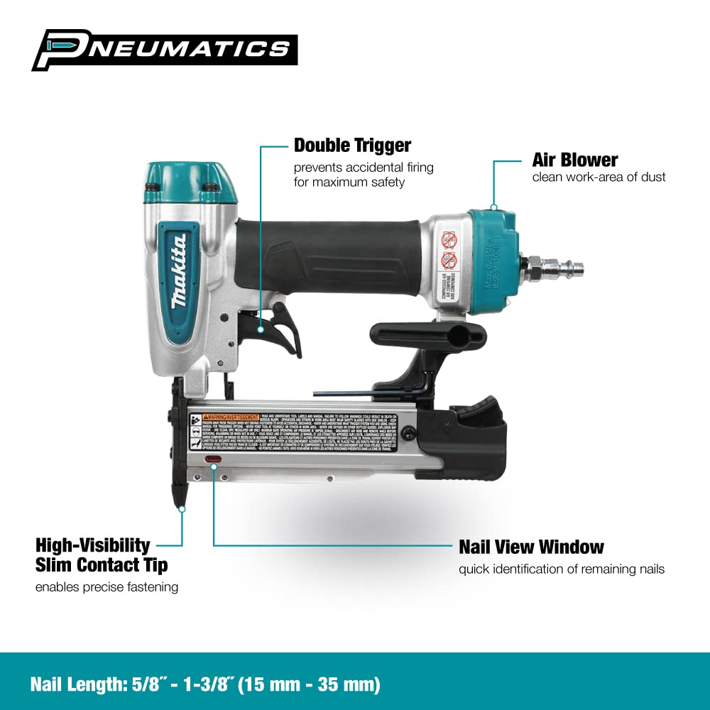 Makita AF353 23 Gauge, 1-3/8" Pin Nailer, - WoodArtSupply