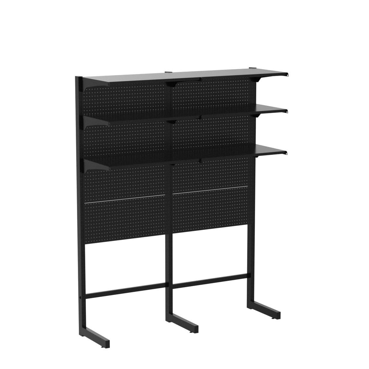 JWX DDB Gaming Pegboard Standing Shelf Units, Modular Pegboard and Shelf System with 15 Pieces Organizer Tool Holders JWX