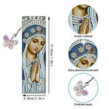pigpigboss 2 Pieces Religious Virgin Mary Diamond Painting Bookmark Kit, Acrylic Bookmark Diamond Art Dots for Adult, Praying Virgin Mary Book Marks Paint with Diamonds for Book Decor pigpigboss