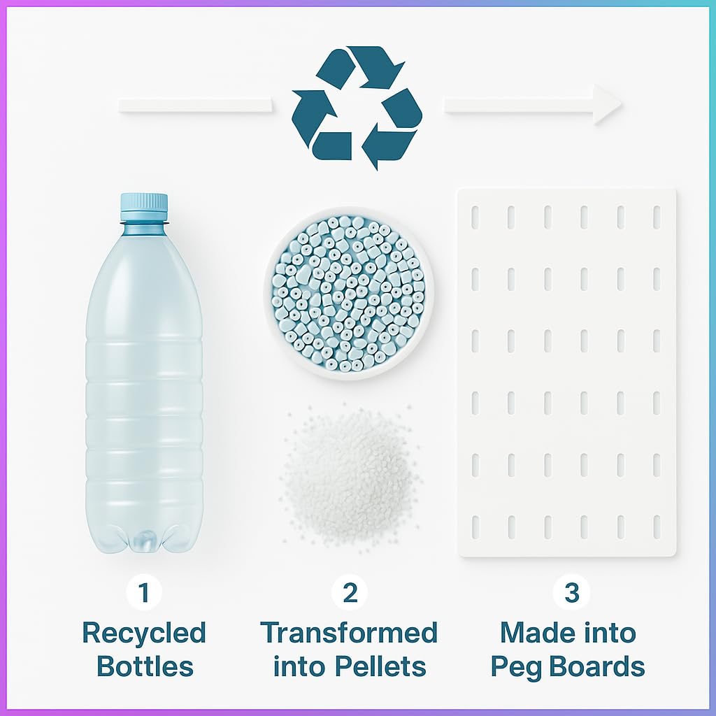 Keepo Pegboard Combination Kit, Pegboards and Accessories Modular Hanging for Gaming Setup, Gaming Station Peg Board, Gaming Organizer, Wall Game Controller Holder, Headset Stand (Black, 33″×22″) Keepo