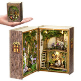 Mini 3D Wooden Doll House Craft Model with LED,DIY Miniature and Furniture Dollhouse Kit,Creative Room Idea for Valentine's Day Birthday Gift (Forest Wonderland) Montidey