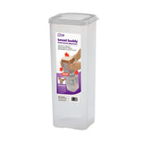 Buddeez Bread Buddy Bread Box – Fresh Bread Storage Container, Plastic Sandwich Bread Dispenser, White Lid, Pack of 1 Buddeez